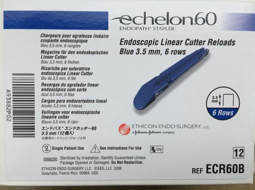 ETHICON ECR60B Endoscopic Linear Cutter Reloads Blue 3.5mm Box Of 12