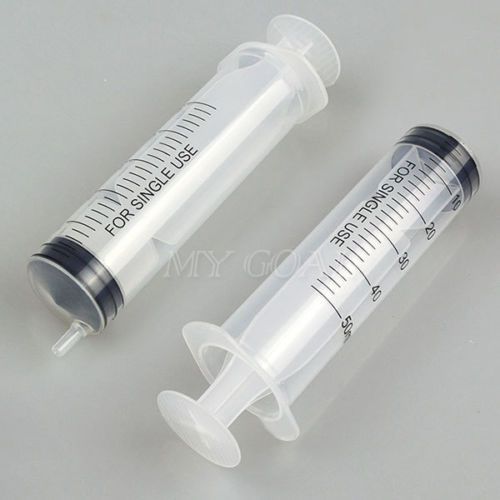 2Pcs Plastic Syringe Needle Syringe 50ML Dispensing Liquid Oils Disposable Kit