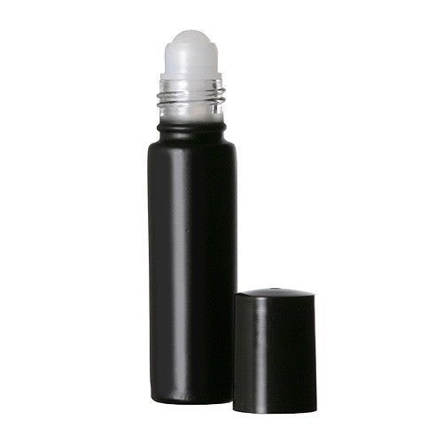 1/3 oz. Glass Perfume Oil Roll-On Bottles - Black 1 gross (144 Roll-On Bottles)