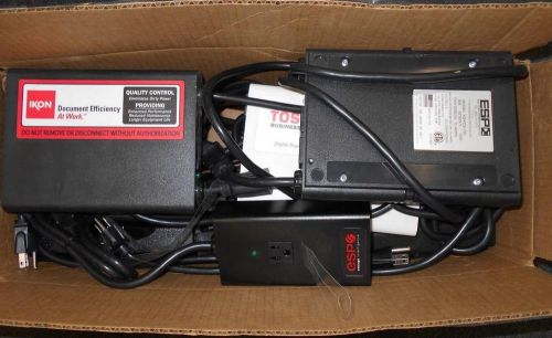 Package of 10 Assorted Office Equipment Surge Protectors, 120V, 15 Amp