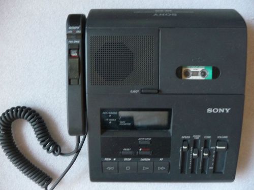 AS IS Sony BM-845 Desktop Cassette Voice Recorder w/handheld MIC