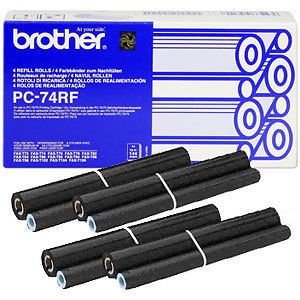 Brother FAX PC-74RF Genuine/Original Ribbon film Refill Rolls x 4