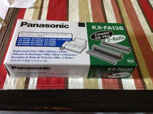 Panasonic KX-FA136 Genuine Ink Film 2 Rolls 100m/328 feet X 2 Rolls