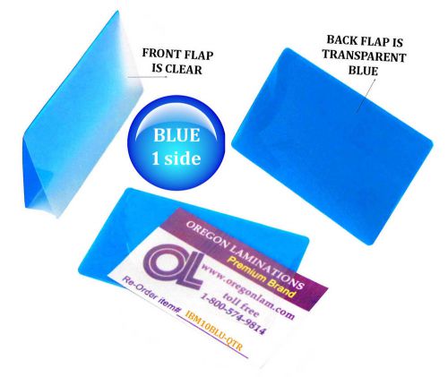 Blue/clear ibm card laminating pouches 2-5/16 x 3-1/4 qty 25 for sale
