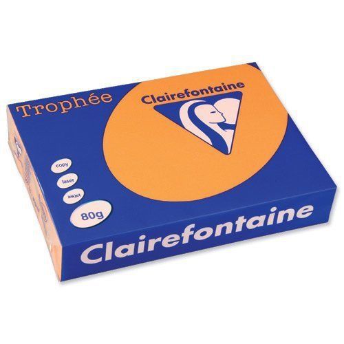 Clairefontaine Trophee Colours Paper 80gsm Ream-wrapped A4 Orange Ref 1878 [500