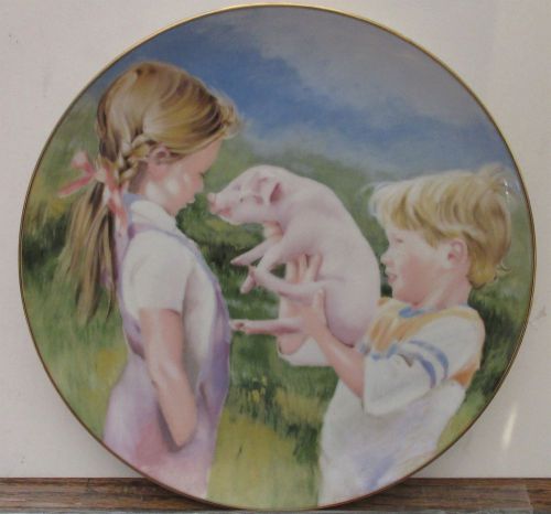 THE PIGLET by N. A Noel - Hamilton Country Summer Plate Collection 24K gold trim