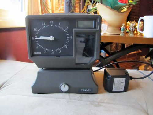 Vintage Amano TCX-21 Time Clock Time Recorder