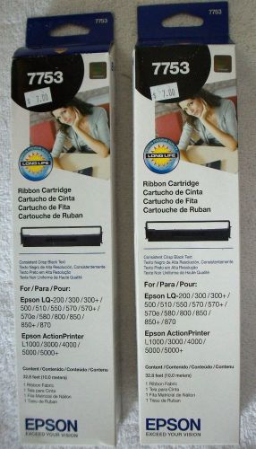 Lot of 2 Epson 753 Ribbon Cartridges