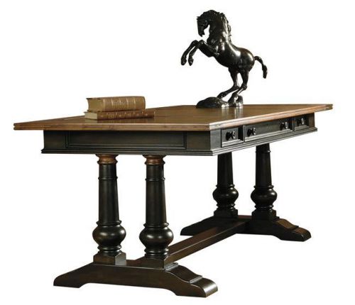 Classic Onyx Executive Office Trestle Writing Desk Table