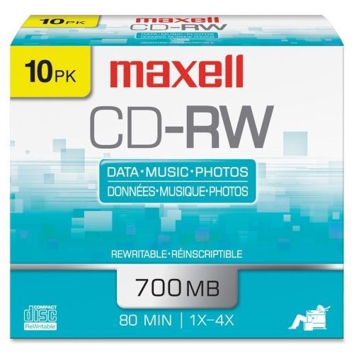 LOT OF 6 Maxell CD Rewritable Media - CD-RW - 4x - 700 MB - 120mm1.33 Hour