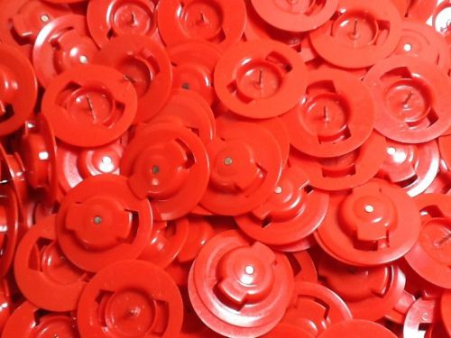 Lot of 100 used – red locking cap for nexpak benefit denial dvd secure case for sale