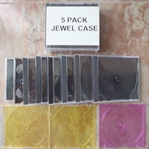 5 JEWEL Cases clear &amp; black BELKIN for CDs, DVD &amp; CDR, CDRW+11 additional cases