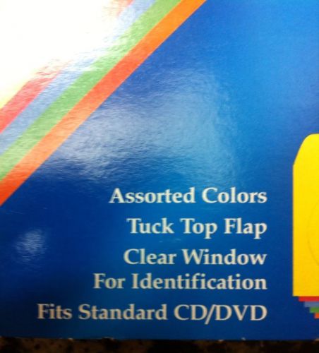 Columbian cd/dvd mailers - cd/dvd - 5&#034; x 5&#034; - paper - 50/pack - 5 colors for sale