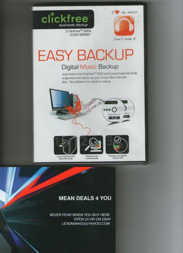 Click Free 3 Pk Music Dvd Backup Has 4.5GB storage space 1000 songs per disk