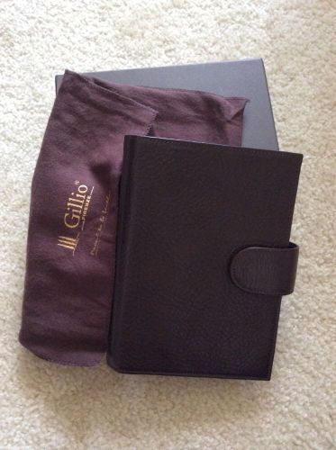 Gillio firenze medium mia cara dark brown leather, fits filofax personal inserts for sale
