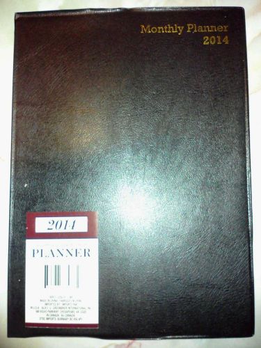 2015 Monthly planner : BLACK : Large size 10.5 x 7.5 Inch : Brand New : Fast S&amp;h