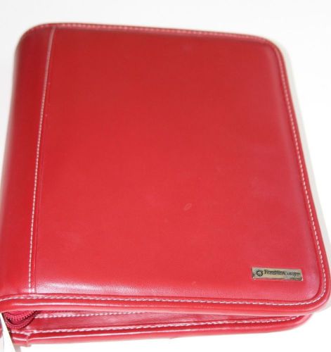 Franklin Covey Red Faux Leather 1 1/2 in. Ring Binder Organizer, Great Condition