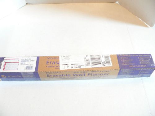NEW IN BOX ERASABLE WALL PLANNER &amp; WET ERASE MARKER TWO SIDED PM28-28 WIPE OFF !