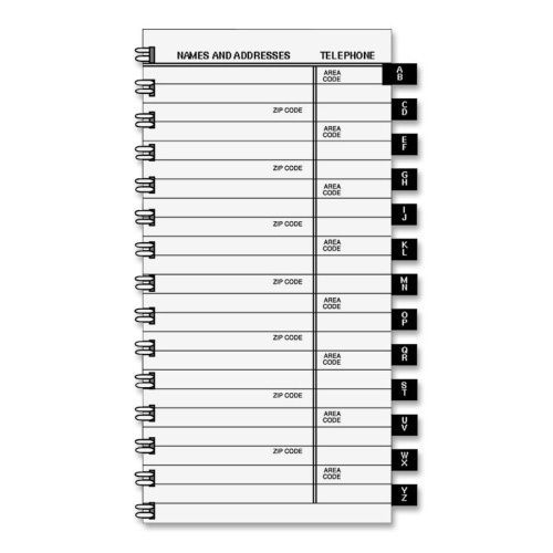 At-A-Glance Telephone/Address Refill Tabbed For 70 064/70 543/70 008