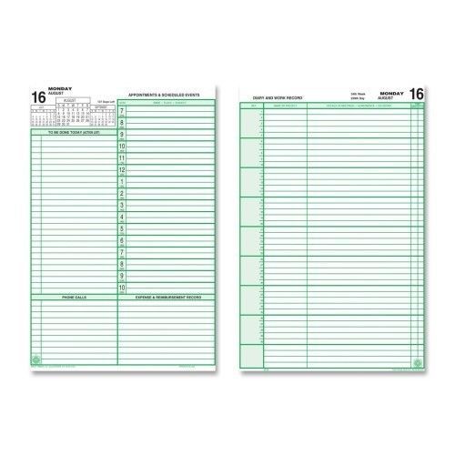 2-Page-Per-Day Reference Refills, 2PPD, 12-Month, Jan-Dec, 5-1/2&#034;x8-1/2&#034;, 2014