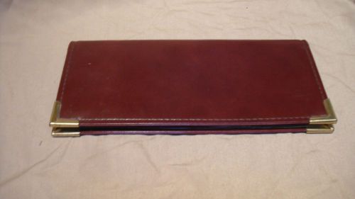 Vintage Business Card Organizer Holder Wallet Samsill USA Made Faux Leather 8105