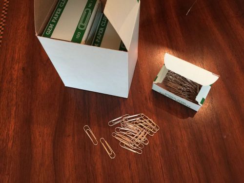 Paper clips Qty 1000 (10 boxes of 100) Noesting Willow brand No. 1 paperclips