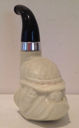 Vintage_&#034;bulldog pipe decanter paperweight-repurposed avon aftershave bottle for sale