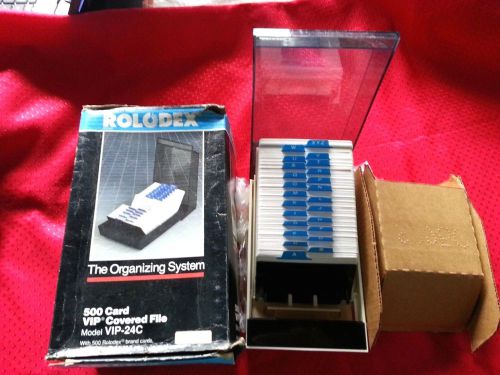 Rolodex Covered Card File with 500 Cards 2 1/4 X 4 in. &amp; Index Tabs, New VIP-24C