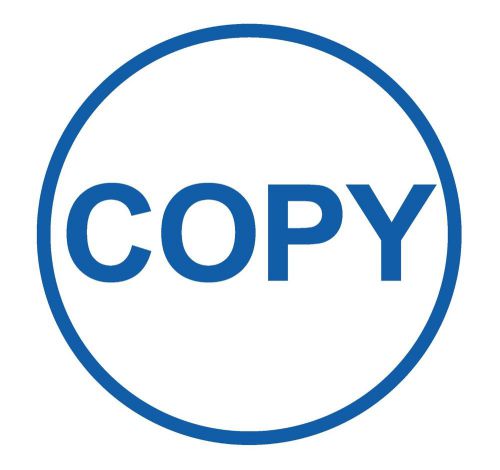 COPY, Pre-inked Accu-Stamp, 5/8&#034; Diameter Imprint, Blue Ink