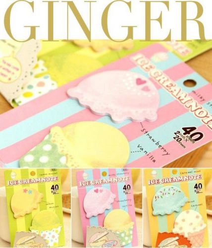 Ice cream Post It Bookmark Cupcake Marker Memo Flags Index Pad Tab Sticky Notes