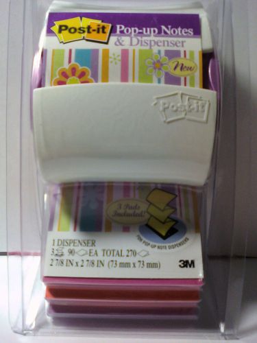 NEW Post-it Pop-up Notes &amp; Dispenser with 3 Pads of Post-it Pop-up Notes