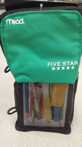 Mead (50516) Five Star Stand N Store Zipper Binder Pouch Pencil Pen Bag Green