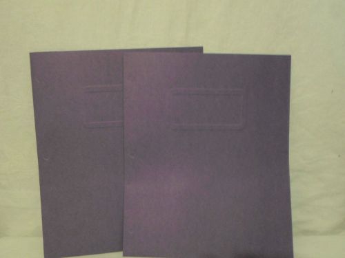 Lot of 2 - 2 Pocket Dark Purple Folders Great For School, Home or Office
