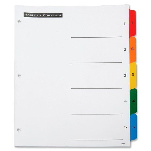 Skilcraft 3hp preprinted 1-5 table of content sheets - printed1-5 - (nsn3649489) for sale