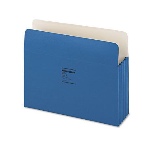 ColorLife 5 1/4 Inch Expansion Pocket, Straight Tab, Letter, Dark Blue, 10/Box