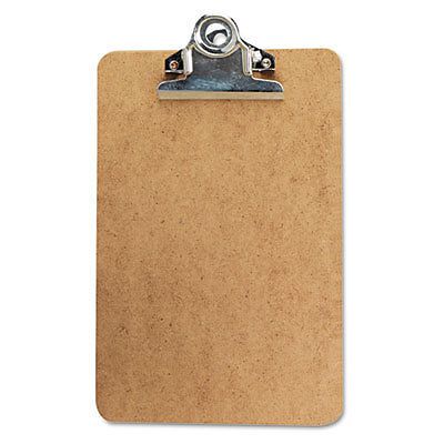 Clipboard w/High-Capacity Clip, 1&#034; Capacity, Holds 6w x 9h, Brown