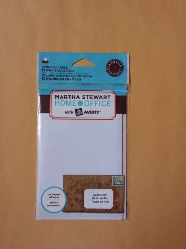 Martha Stewart Home Office Kitchen Labels, Rectangle  NO  border - 12 labels