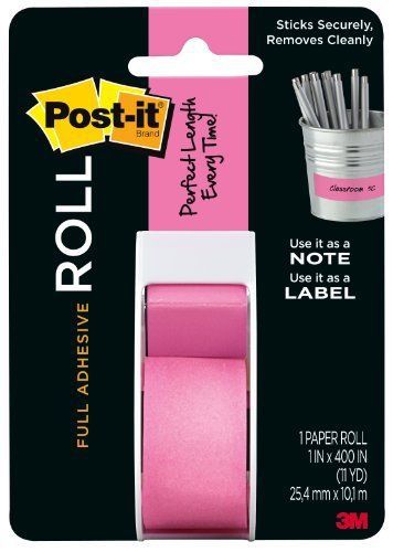 Post-it Full Adhesive Roll 2650-p, 1 In X 400 In [25,4 Mm X 10,1 M] - 1&#034; (2650p)