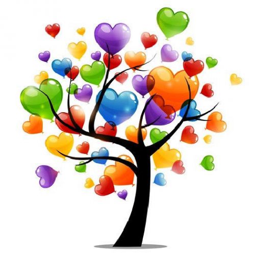 30 Custom Heart Tree Personalized Address Labels