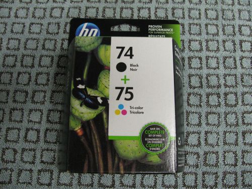 NEW HP Ink Cartridges 74 (black) 75 (tri-color) Combo pack Exp Sept 2015+