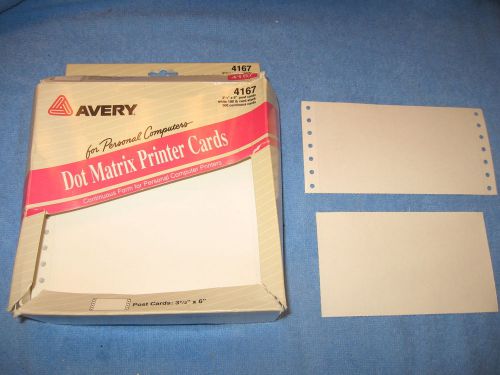 Avery Dot Matrix Printer Cards Postcards 4167 3.5&#034; x 6&#034;