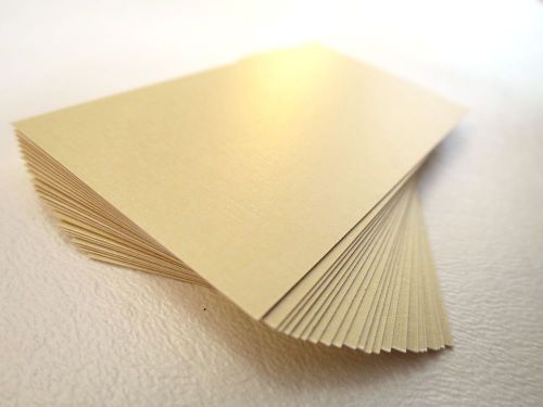 100 Metallic Gold Blank Business Cards 90 lb.Cover 89mm x 52mm- 3.5 x 2