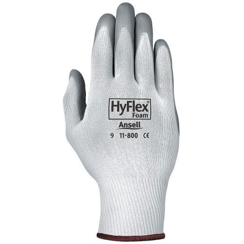 Coated gloves, palm, l, gray/white, pr 11-800-9 for sale