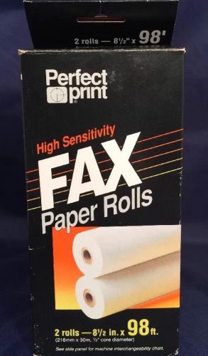 New Perfect Print High Sensitivity Thermal Fax Paper Rolls Pack of 2