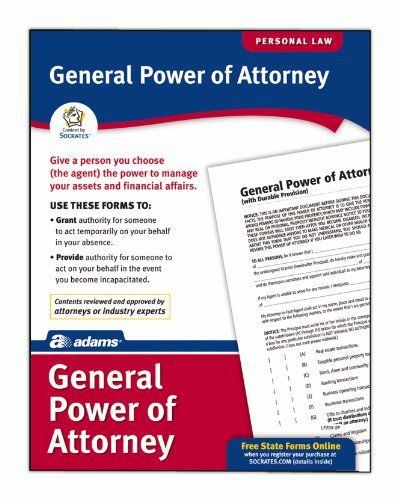 Socrates General Power Of Attorney Forms - Legal Reference - 1 - Pc (LF205)