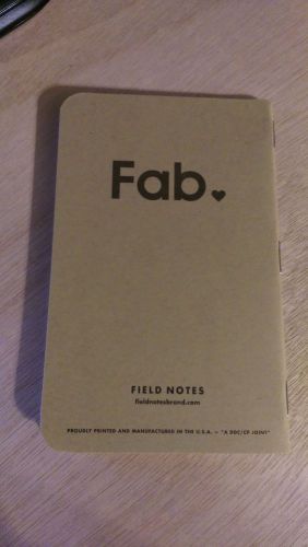 Field Notes Fab.Com Kraft Branded Single