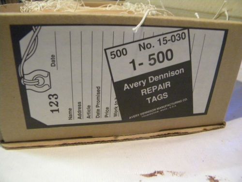 Avery dennison ave15030 15-030 500-count office maintenance numbered repair tags for sale