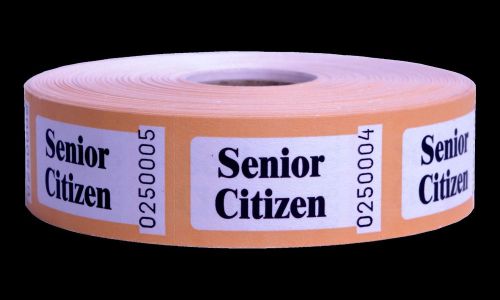 Senior Citizen Admission Tickets Stock Roll Ticket 1000 Tickets Per Roll