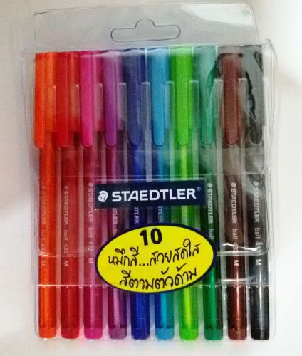 Ballpoint pen staedtler 10 brilliant color 0.45mm 432 m free ship for sale