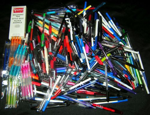 HUGE LOT OF 245 BALLPOINT PENS ASSORTED BRANDS INK COLORS &amp; STYLES OFFICEMAX